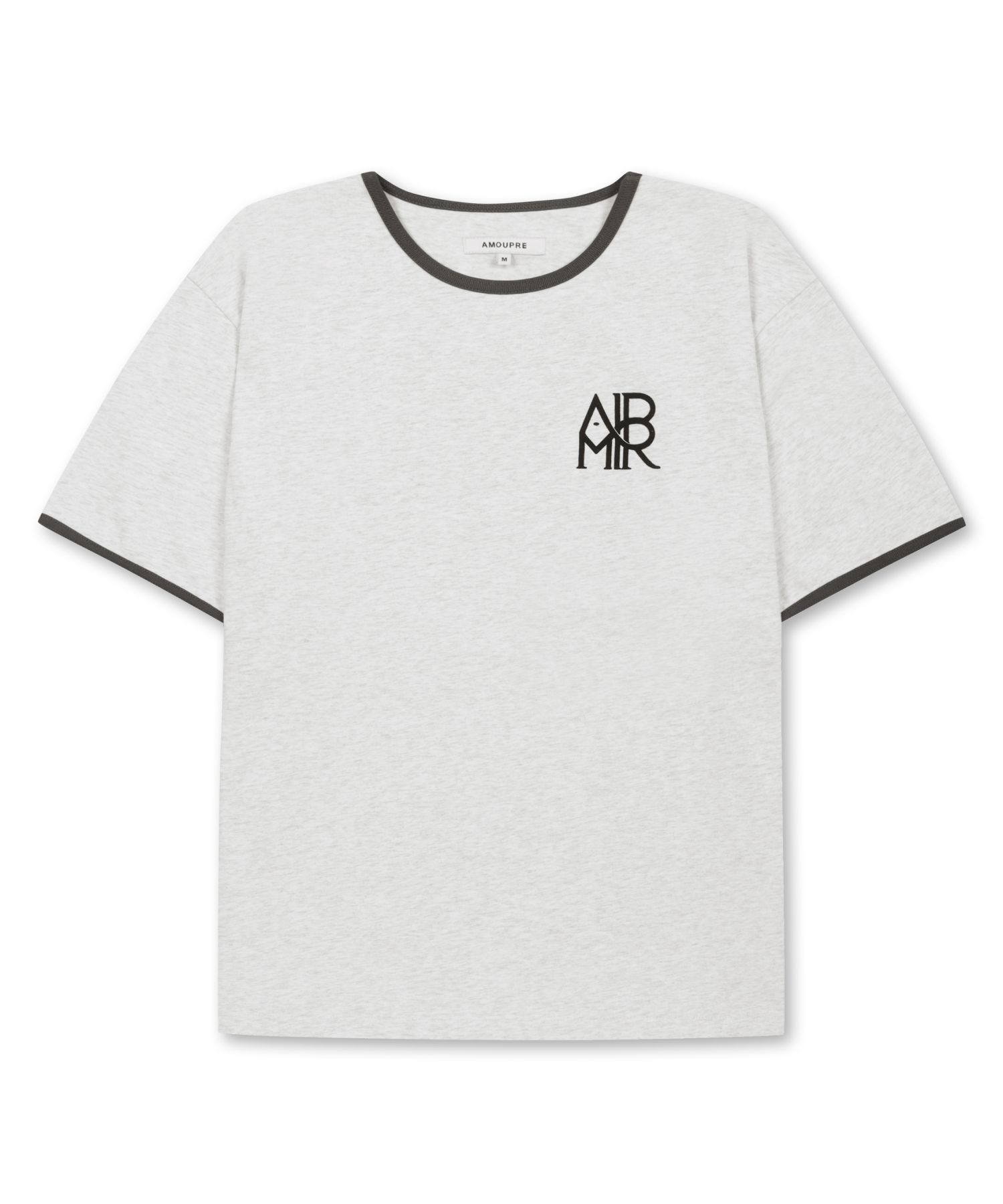 AMOUPRE☆AMPR Monogram Ringer T-shirt MUSINSA | AMOUPRE AMPR Monogram Ringer T-shirt (Ivory)_
