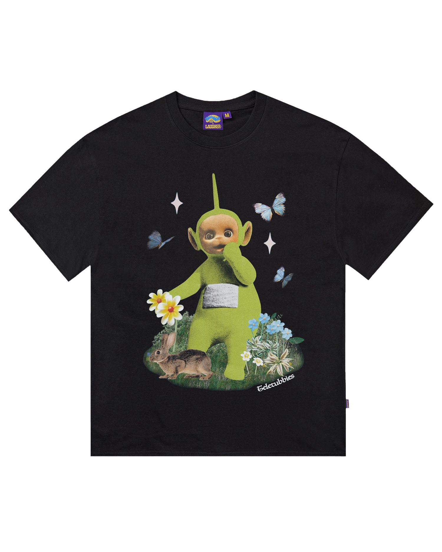 Tシャツ・カットソー LAUGHER Teletubbies Garden Po T-Shirt Black TE26 MUSINSA | LAUGHER [Teletubbies] Garden Tubby T-shirt - Black