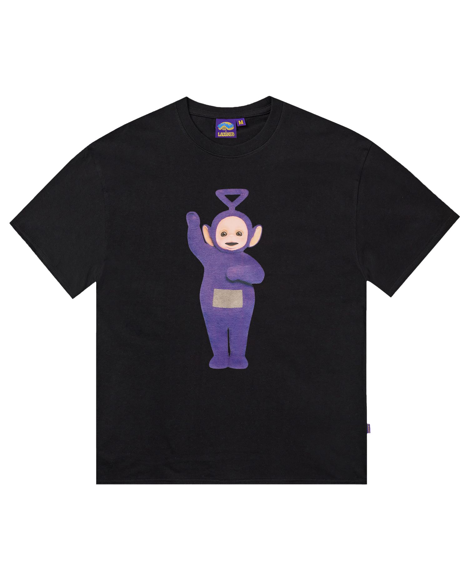 Tシャツ・カットソー LAUGHER Teletubbies Motion Purple Dolby T-Shirt Black TE28 MUSINSA | LAUGHER [Teletubbies] Motion Purple Dolby T-shirt