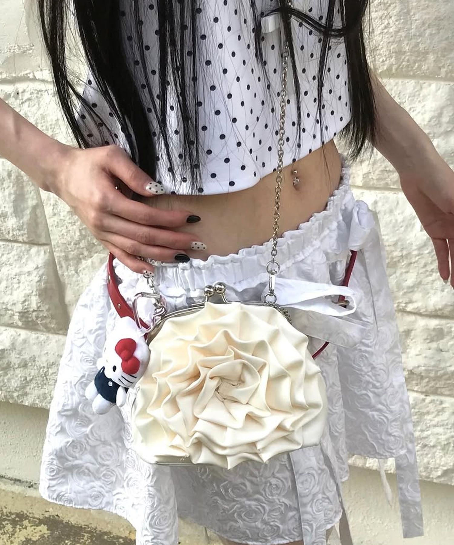 【ILLIGO】Flower Bokjori Bag MUSINSA | ILLIGO [PERSONAL SPACE] Flower Bokjori Bag Cream