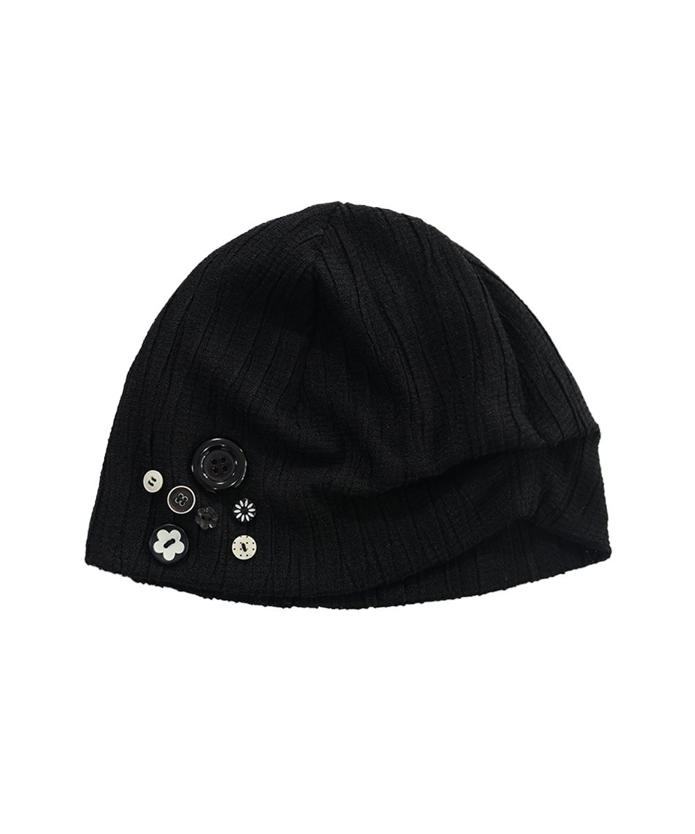 【SIO】BUTTON POINT BEANIE MUSINSA | SIO Button Point Beanie [Black]