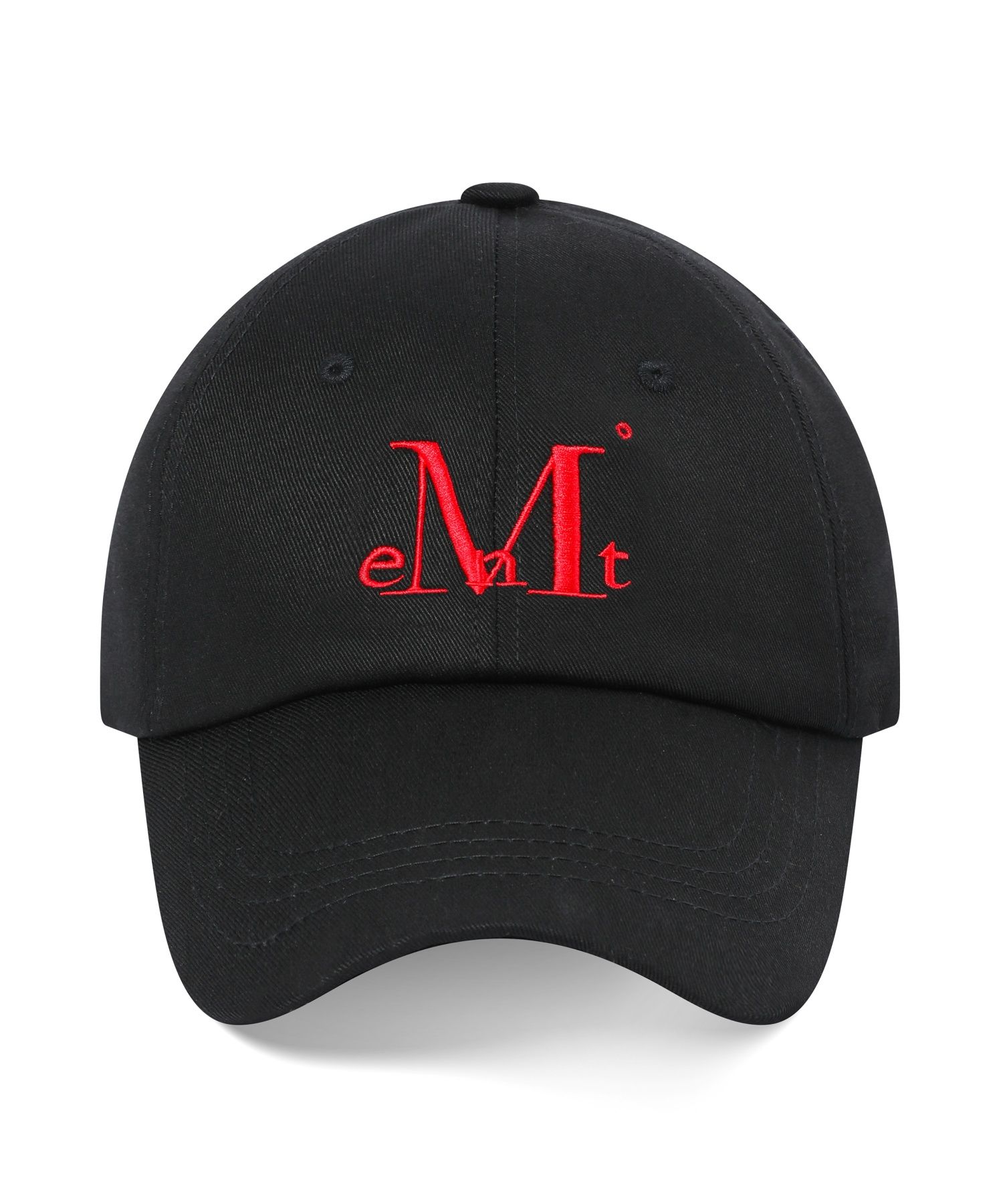 MUSINSA | MUCENT Signature Ball Cap (Black (Red Logo))