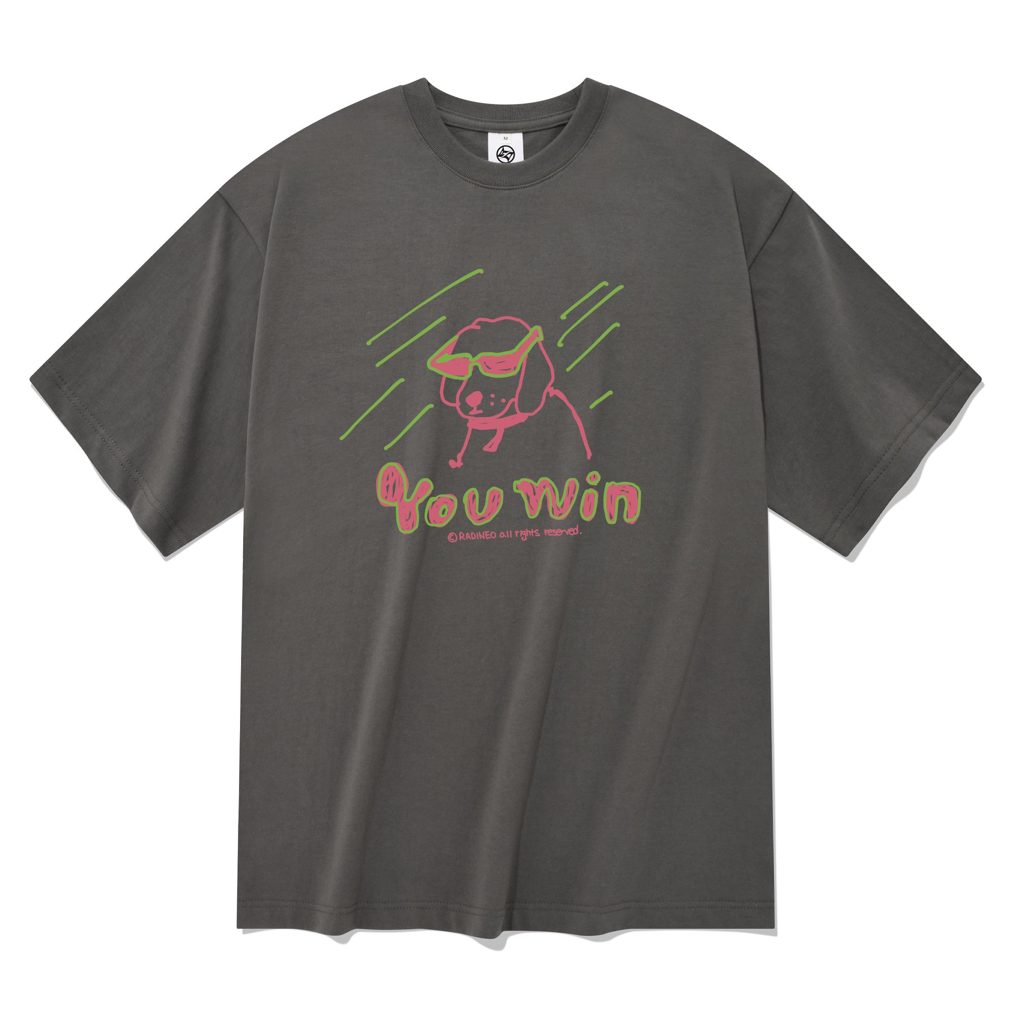 [RADINEO]★25SS★韓国人気★YOU WIN SHORT SLEEVE T-SHIRT MUSINSA | RADINEO You Win Short Sleeve T-Shirt Gray