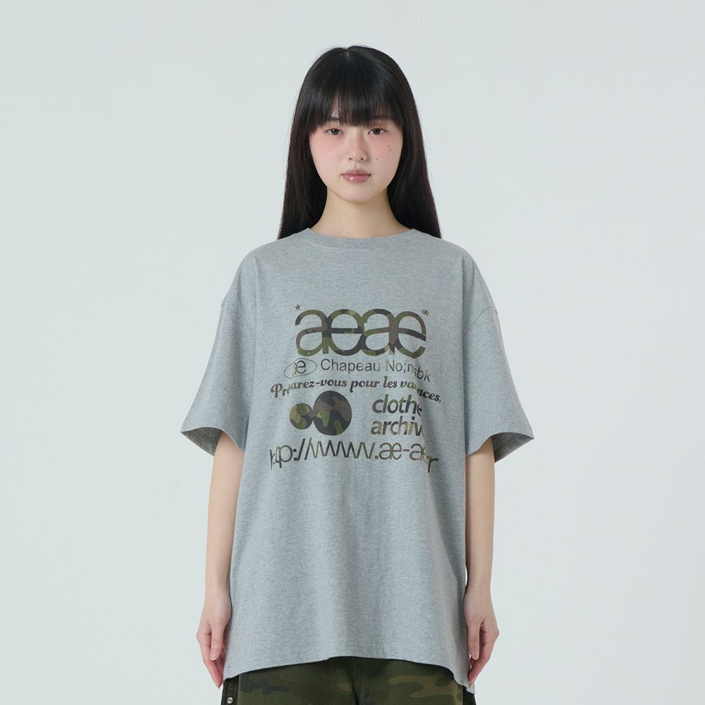 Tシャツ・カットソー AEAE STICKER TSHIRTS MELANGE GREY AE45SWTS006MNG MUSINSA | AEAE WEB LOGO T-SHIRTS [MELANGE GREY]