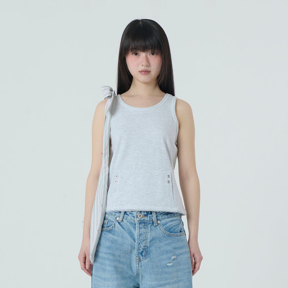 AEAE■LACE POCKET SLEEVELESS■送料込 MUSINSA公式 | AEAE LACE POCKET SLEEVELESS [LIGHT GREY]