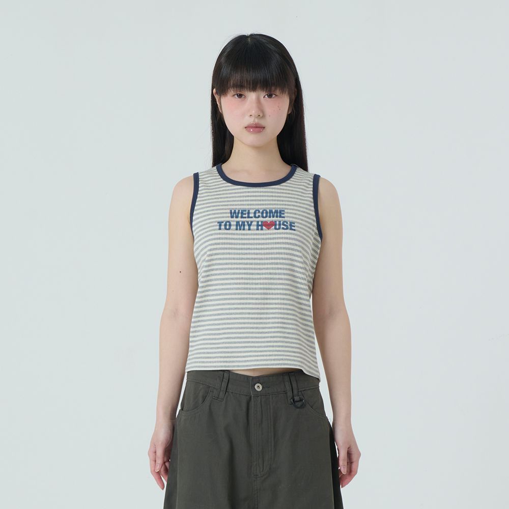 Tシャツ・カットソー AEAE WELCOME TO MY HOUSE SLEEVELESS MELANGE GREY AE45SWSL002 MUSINSA公式 | AEAE WELCOME TO MY HOUSE SLEEVELESS [MELANGE GREY]