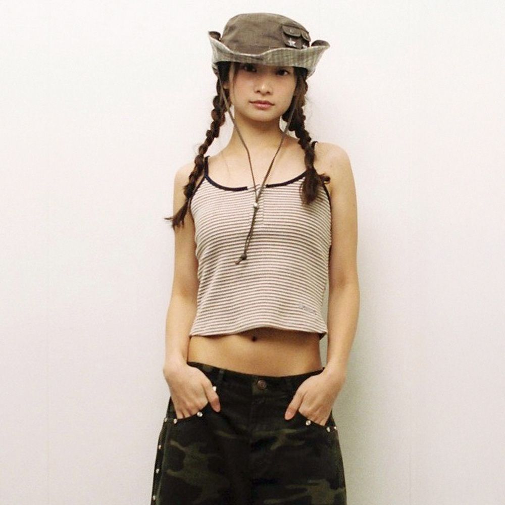 Tシャツ・カットソー AEAE STRIPE BUTTON TANK TOP BEIGE AE45SWSL003BEG MUSINSA | AEAE STRIPE BUTTON TANK TOP [BEIGE]