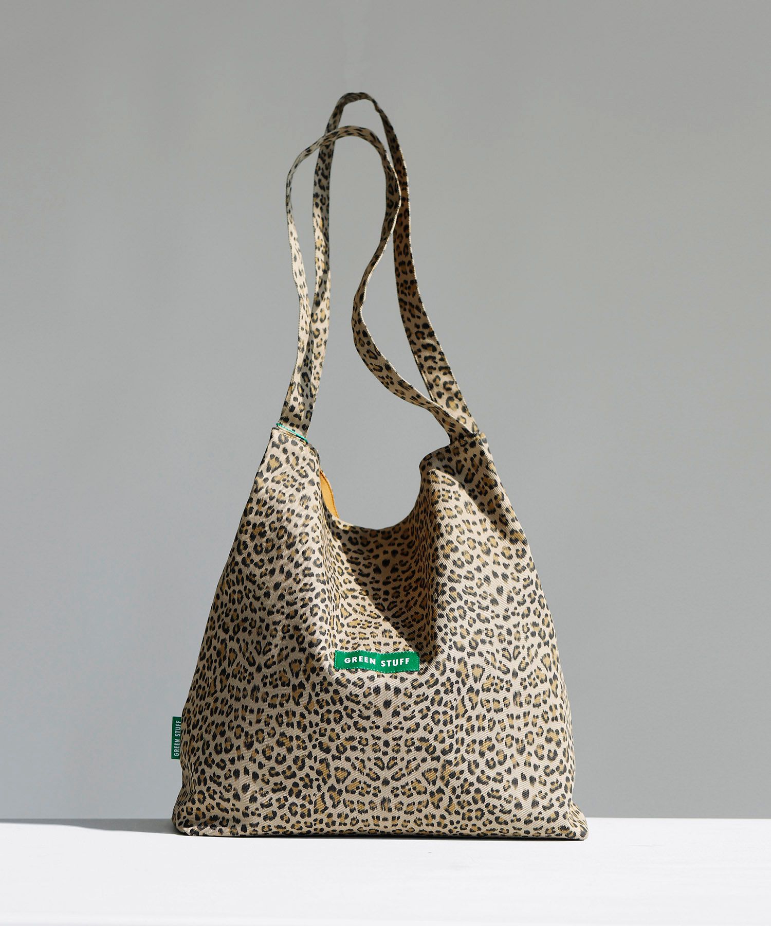 エコバッグ GREEN STUFF Nonchalantly boxy shopper bag 53 leopard print a MUSINSA | GREEN STUFF boxy bag 53 - leopard all green