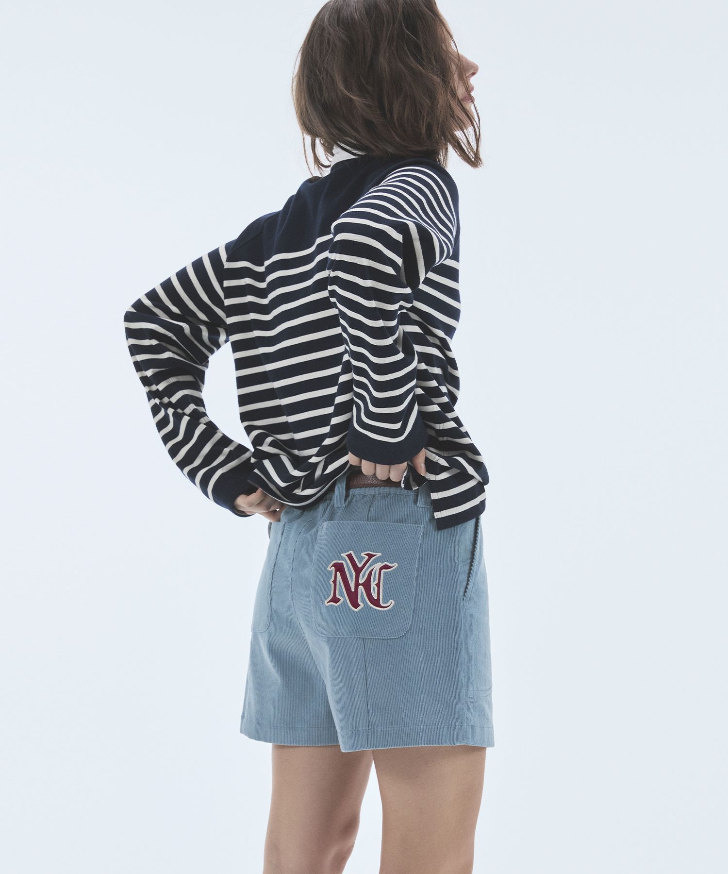 MUSINSA公式 | NOHANT NYC CORDUROY SHORTS SKY BLUE