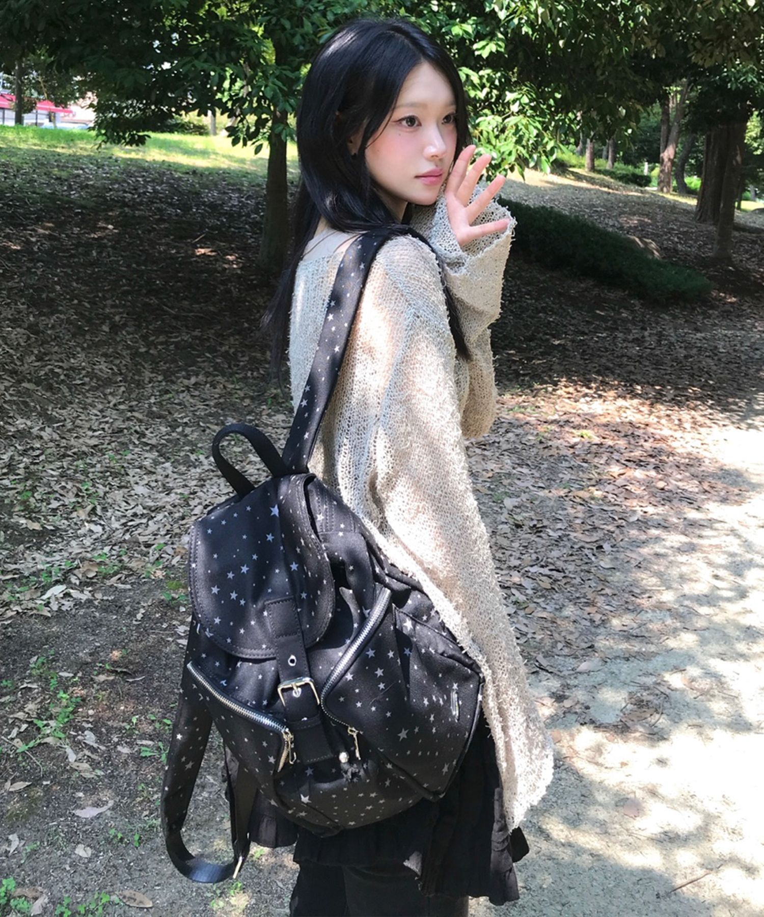 送料・関税込 ●ILLIGO● PATTERN BUCKLE BACKPACK MUSINSA公式 | ILLIGO Pattern Buckle Backpack Star