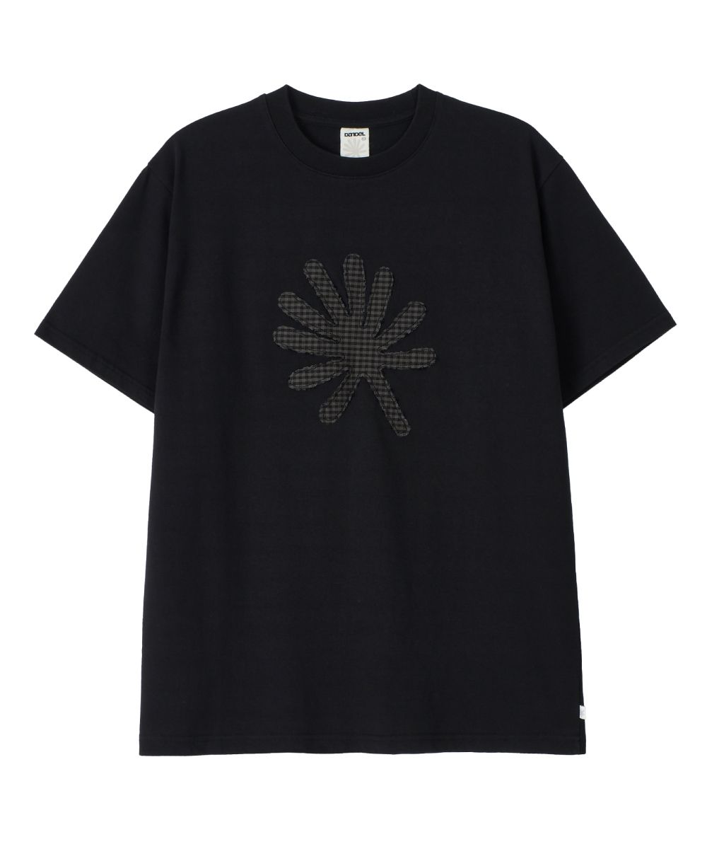 ★DANDEL★ DD symbol applique tee GREY MUSINSA | DANDEL DD symbol applique tee (BLACK)