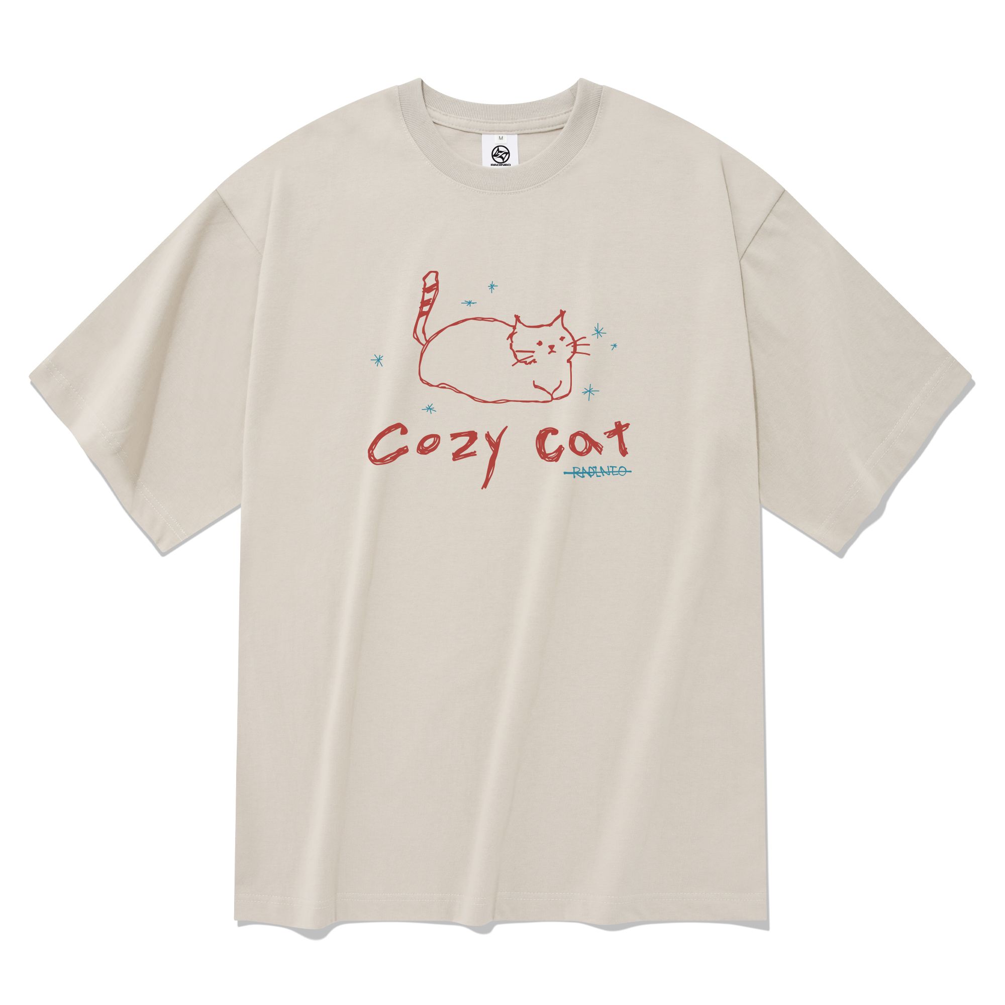 [RADINEO]★25SS★韓国人気★COZY CAT SHORT SLEEVE T-SHIRT MUSINSA | RADINEO Cozy cat short sleeve t-shirt beige