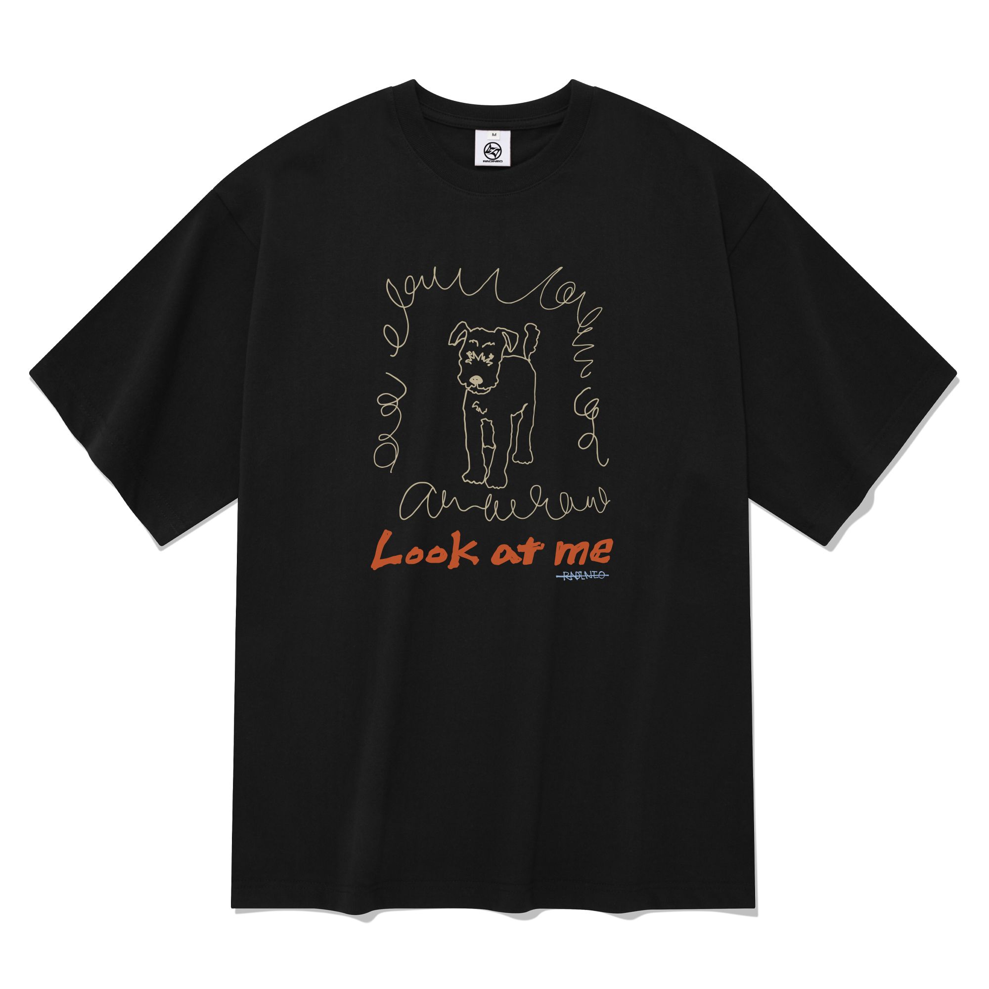 [RADINEO]★25SS★韓国人気★LOOK AT ME SHORT SLEEVE T-SHIRT MUSINSA公式 | RADINEO Look at me short sleeve t-shirt black