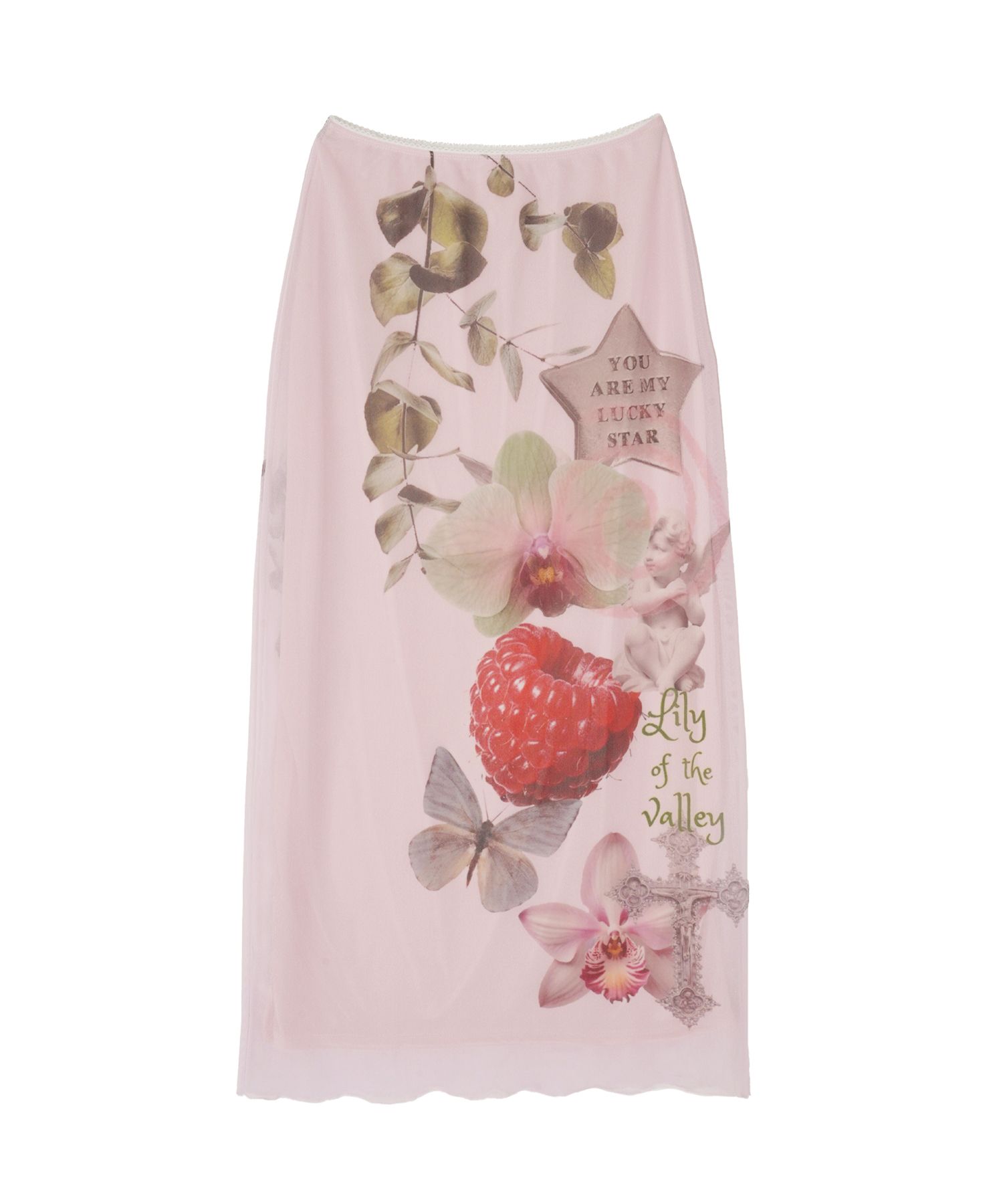 ●High School Disco● Fog Long Mesh Skirt_Pink MUSINSA公式 | HIGH SCHOOL DISCO Fog Long Mesh Skirt_Pink