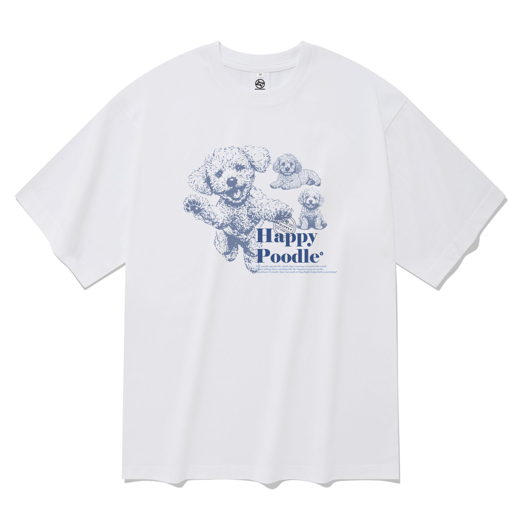 [RADINEO]★25SS★HAPPY POODLE SHORT SLEEVE T-SHIRT MUSINSA | RADINEO Happy Poodle Short Sleeve T-Shirt White