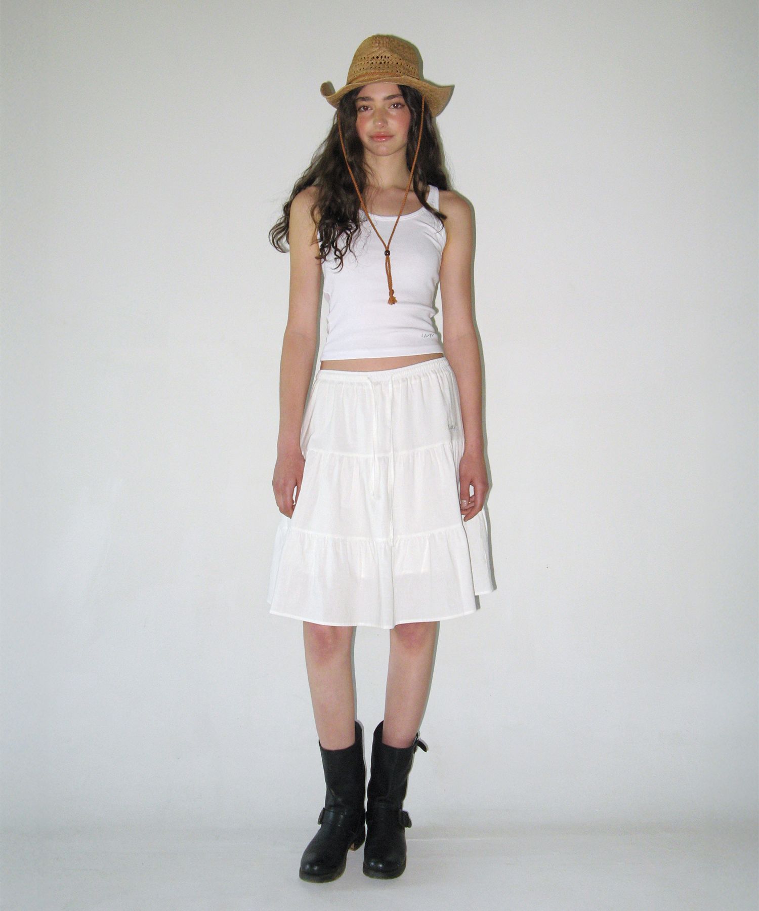 スカート musinsastandardwoman Women's Crinkle Long Skirt White MWCKS2 Helsa Crinkle Maxi Skirt in White | REVOLVE