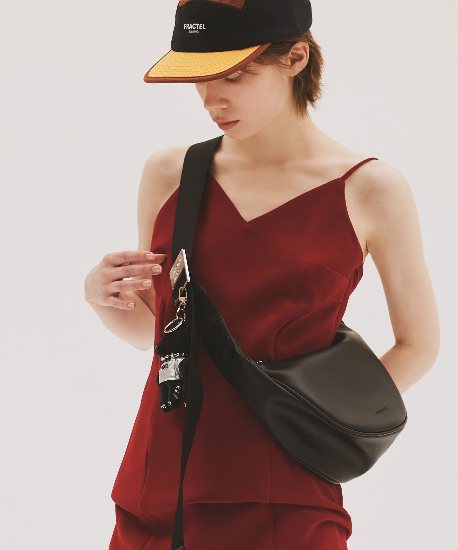 トートバッグ masmarulez mini ver Vegan leather halfmoon bag 5009037064 mini ver. Vegan leather halfmoon bag-black masmarulez官方網站