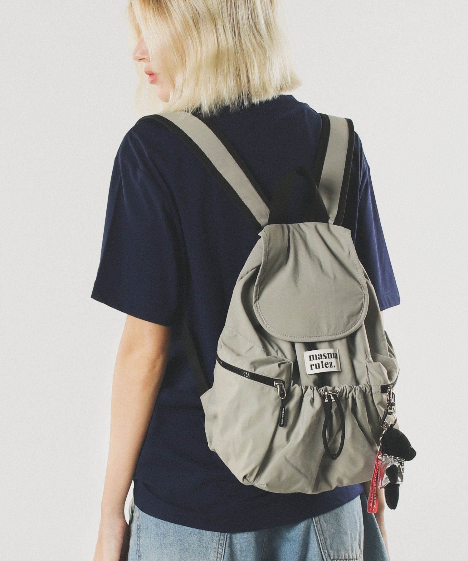 ★masmarulez★ Mini Flap Backpack Grey MASMARULEZ flap backpack mini ver. _ gray / Cross Bag