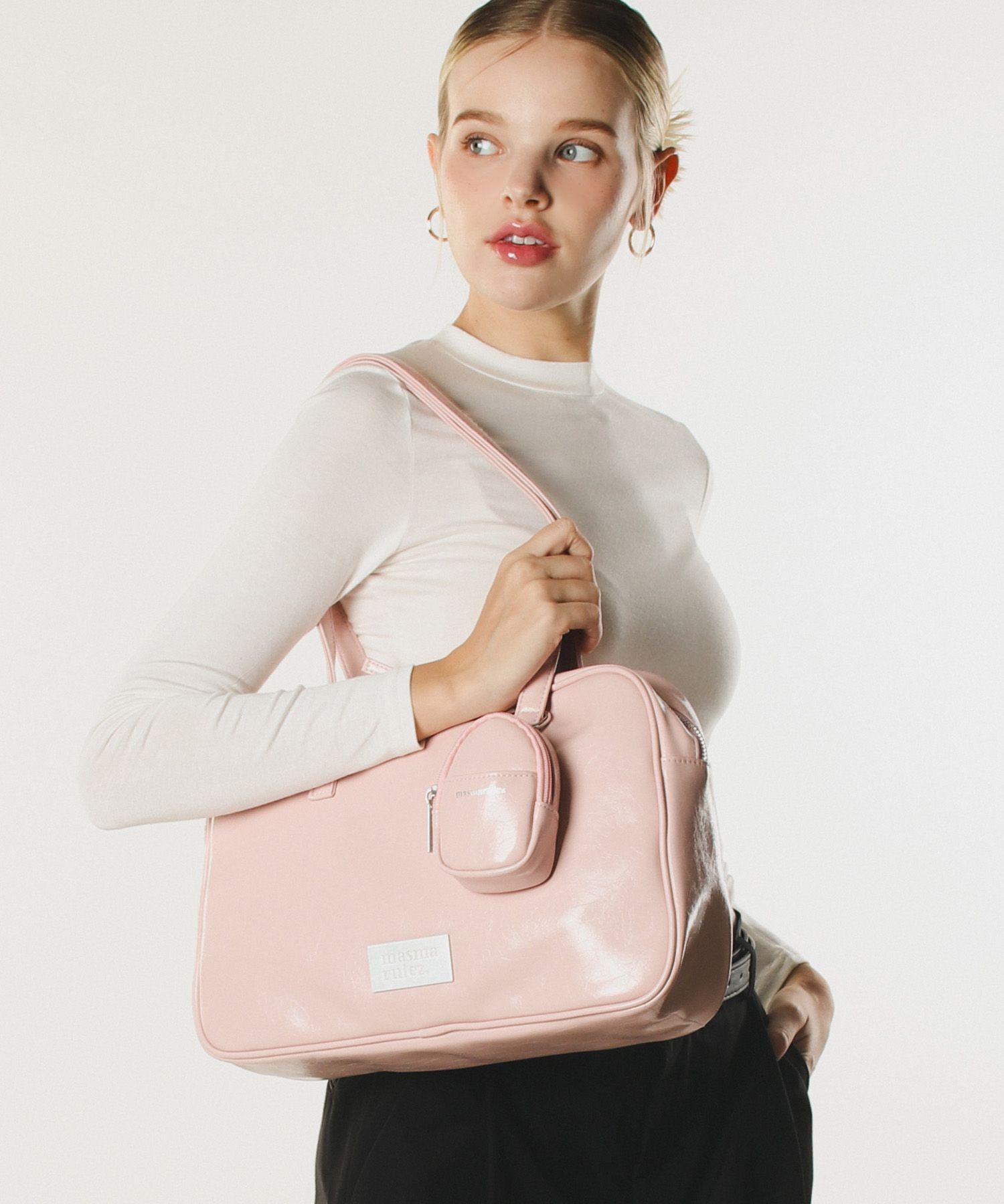 ★masmarulez★ 304 leather pouch shoulder bag _ Pink MUSINSA | MASMARULEZ [INT] 304 leather pouch shoulder bag _ Pink