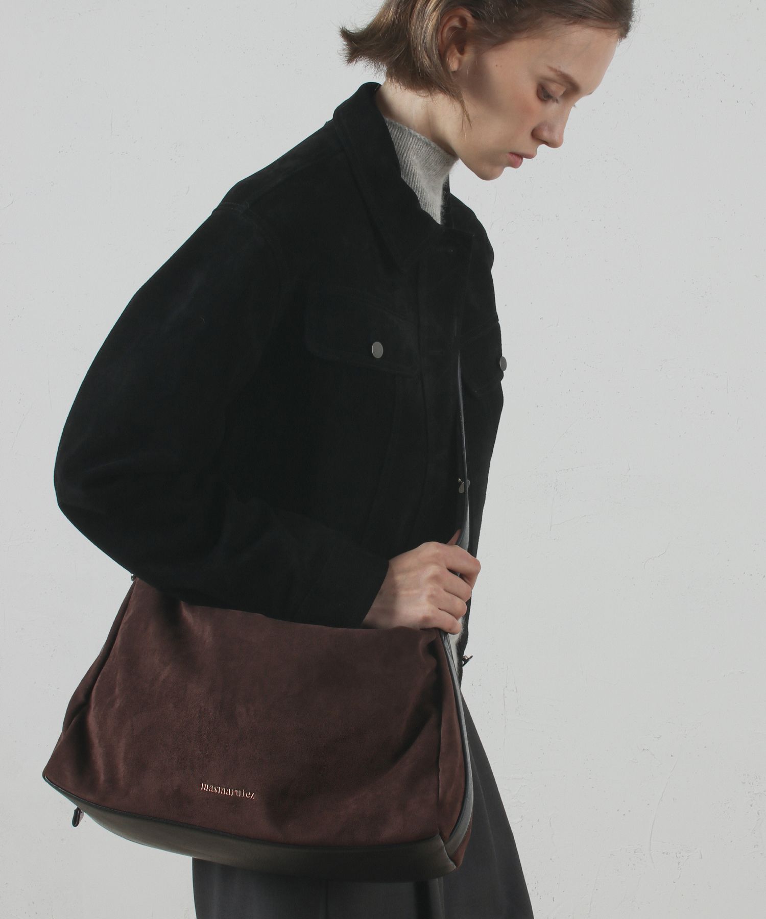 ◆masmarulez◆ MasmaroolzXGomsongi Edition Suede Big Square MUSINSA | MASMARULEZ [INT] Suede big square bag _ choco brown
