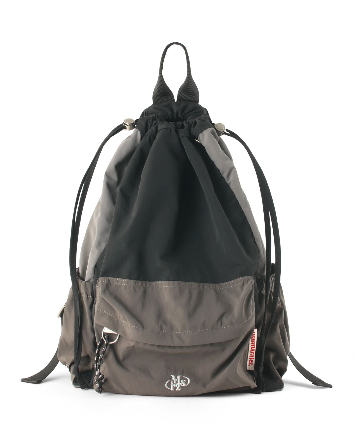 ★masmarulez★ Mixed Easy Draw Backpack Pure black MUSINSA | MASMARULEZ [INT] Mixed Easy Draw Backpack _ Pure black