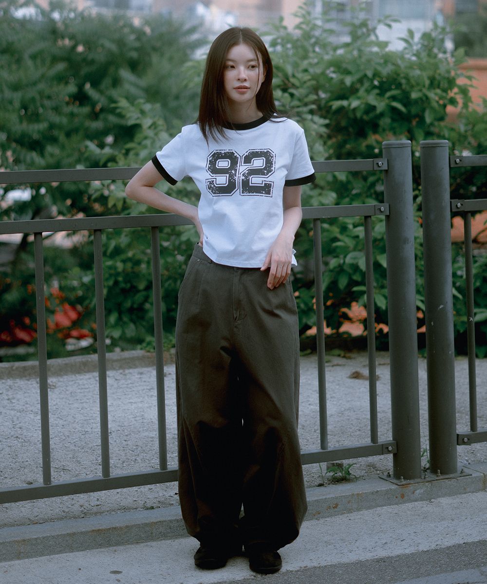 MUSINSA | DANDEL DD 92 cracked ringer tee (WHITE)