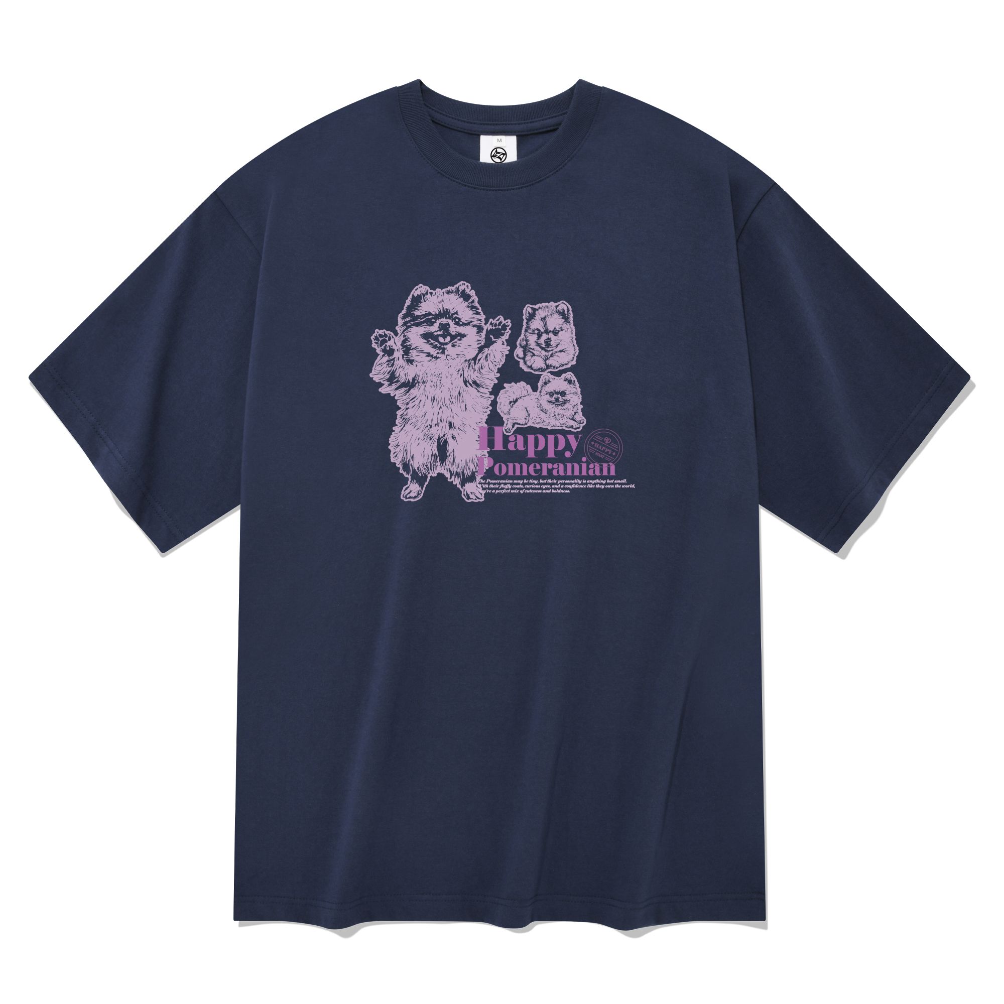 [RADINEO]★25SS★HAPPY POMERANIAN SHORT SLEEVE T-SHIRT MUSINSA | RADINEO Happy Pomeranian Short Sleeve T-Shirt Beige