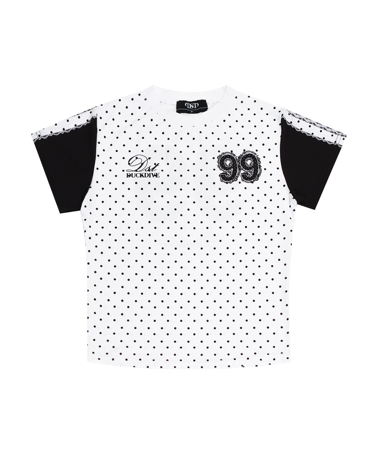 [DUCKDIVE] Dot Number Graphic Slim Short Sleeve ★大人気★ MUSINSA | DUCKDIVE Dot Number Graphic Slim Short Sleeve White