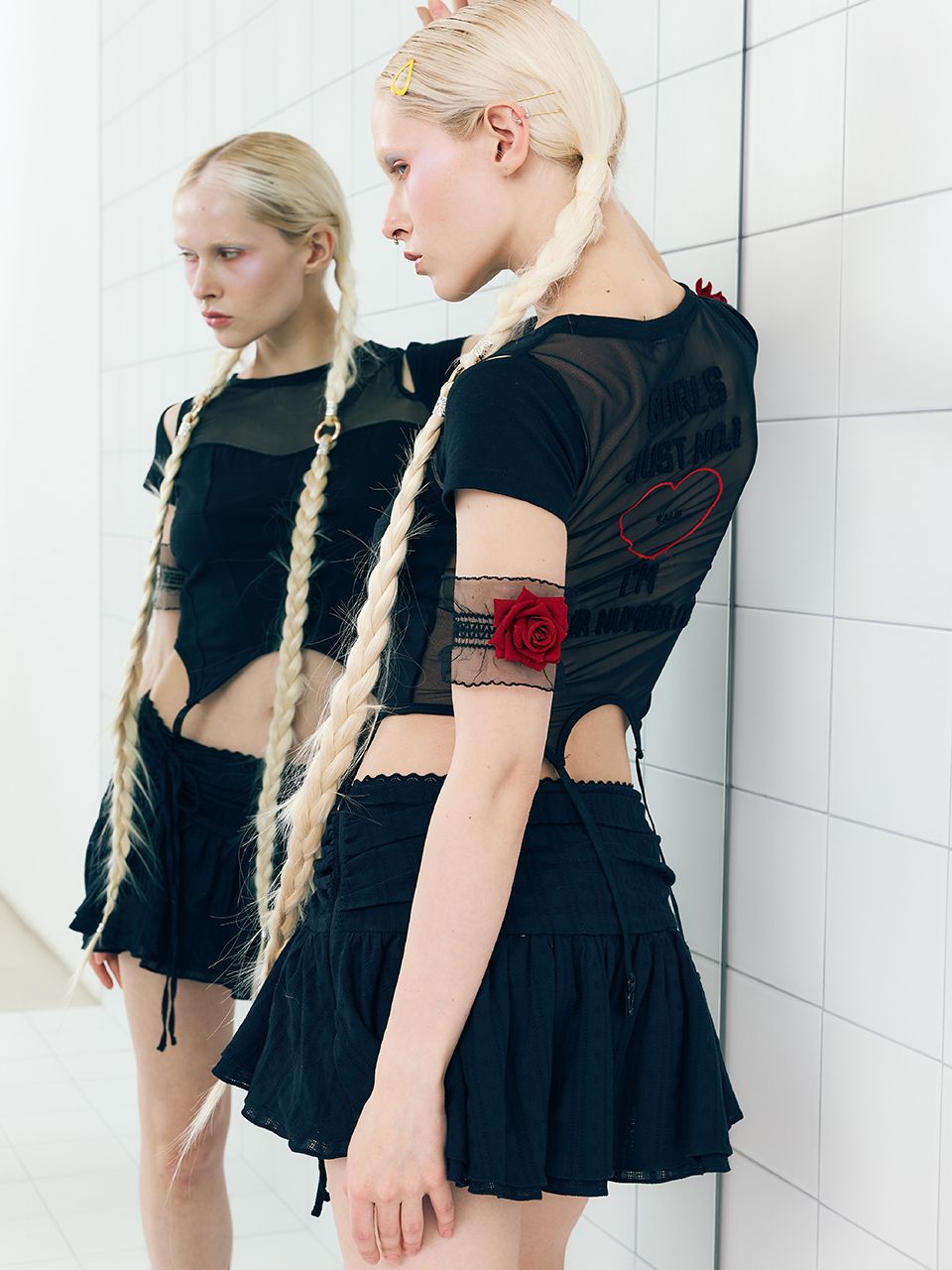 ミニスカート asif CALIE SHIRRING RUFFLE LACE MINI SKIRT RM5B0214 MUSINSA公式 | ASIF CALIE SHIRRING RUFFLE LACE MINI SKIRT BLACK