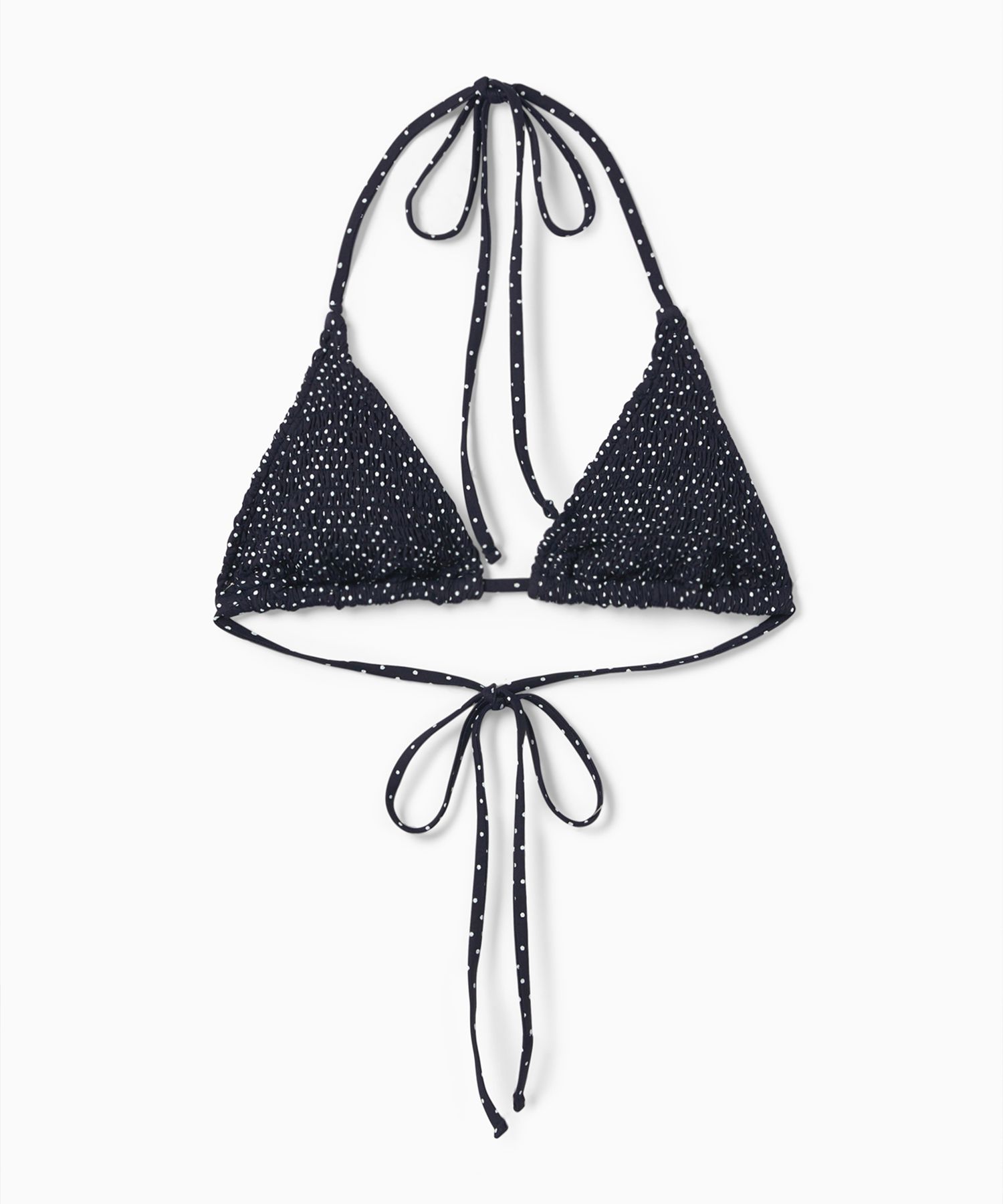 【s/e/o】25SS / SMOCKED DOT TRIANGLE BIKINI SET MUSINSA | s/e/o SMOCKED DOT TRIANGLE BIKINI TOP NAVY