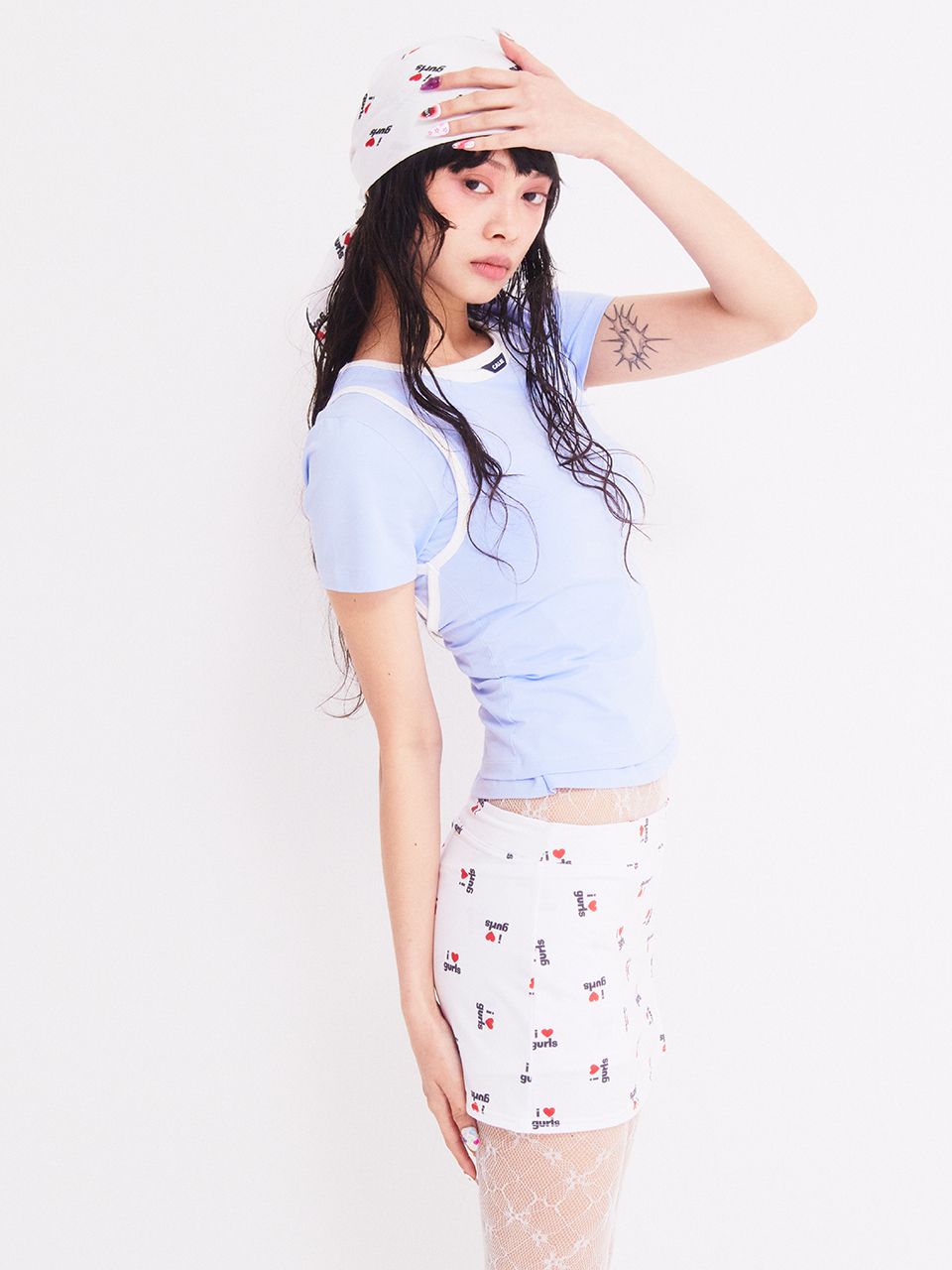 Tシャツ・カットソー asif CALIE COLORING DOUBLE LAYERED T-SHIRT RM5B0159 MUSINSA公式 | ASIF CALIE COLORING DOUBLE LAYERED T-SHIRT BLUE