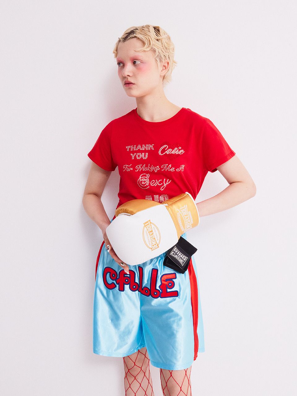 Tシャツ・カットソー asif CALIE CALIE HOTFIX T-SHIRT RM5B0158 ☆aespa ニンニン 着用！！【asif CALIE】DIRTYWASHING OVERFIT