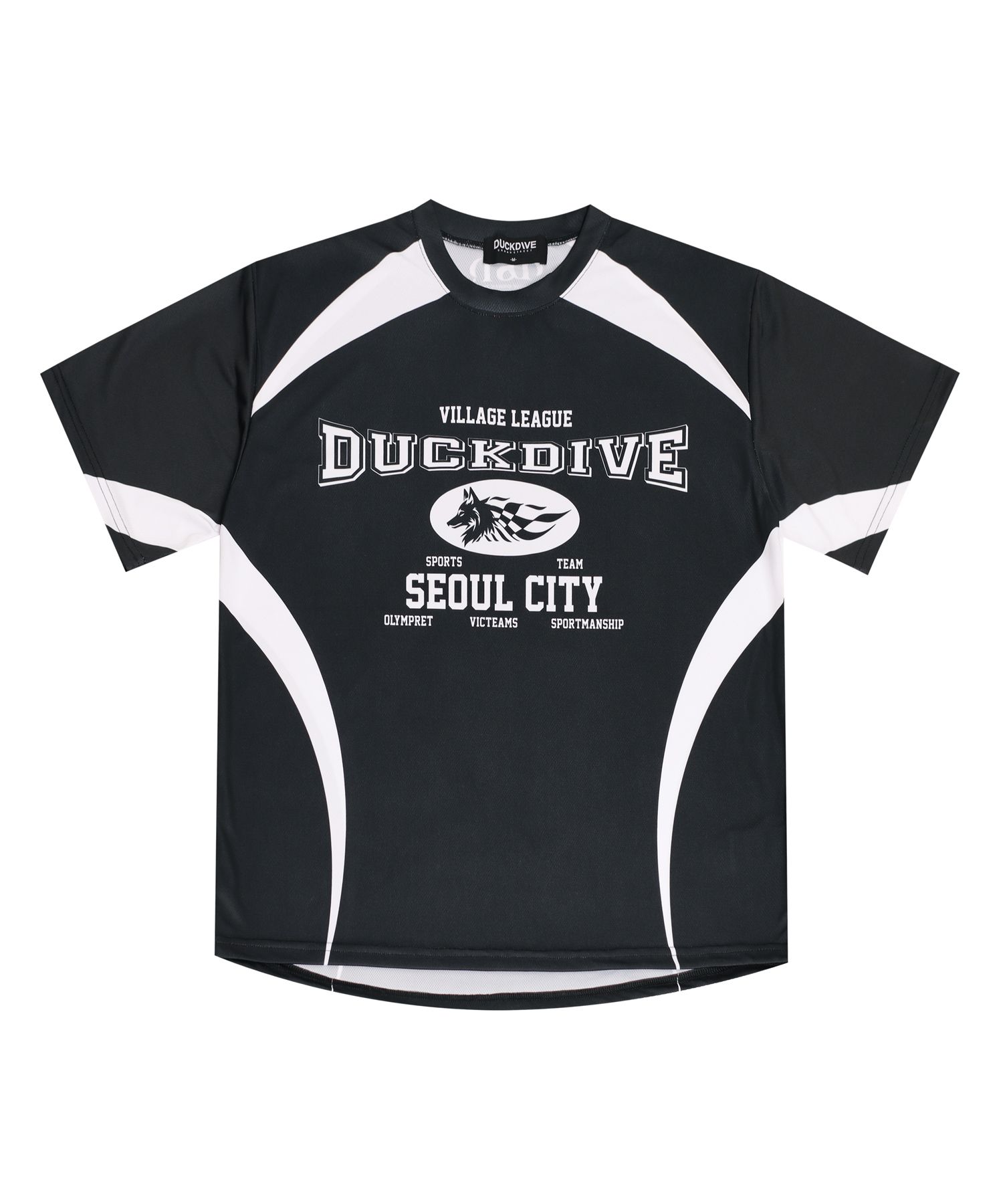 [DUCKDIVE] League Varsity Mesh Short Sleeve ★大人気★ MUSINSA公式 | DUCKDIVE League Varsity Mesh Short Sleeve Black
