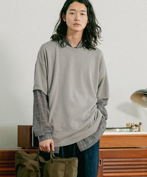 MUSINSA STANDARD MEN'S_オーバーサイズストライプラグビーT_2色 MUSINSA | DRAW FIT Sayer Half Stripe Shirt [WHITE]