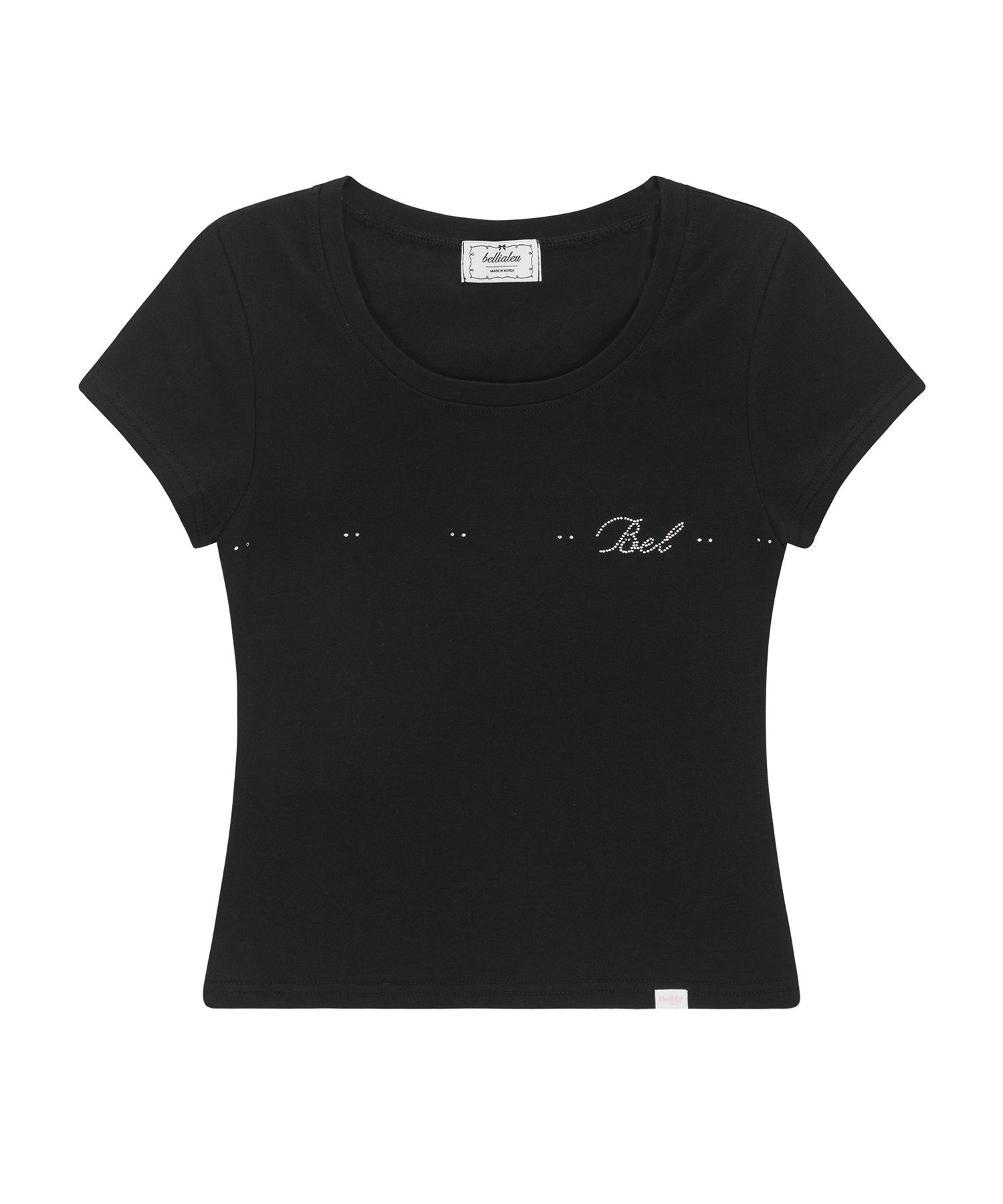 【Bellialeu】Back line half tee MUSINSA | BELLIALEU TWINKLE HALF TEE-BLACK