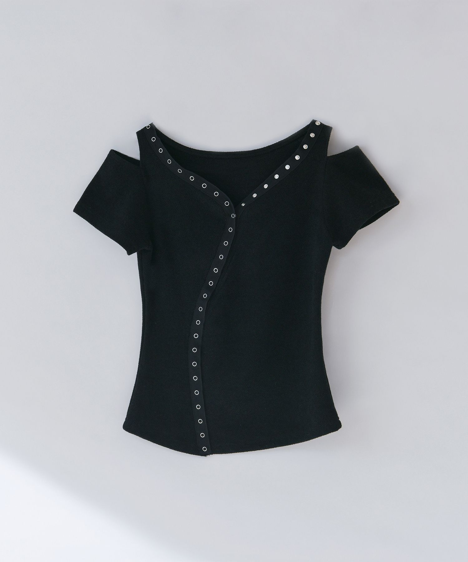 MUSINSA | NILLRING T19.00 Snep point Short-sleeved cardigan