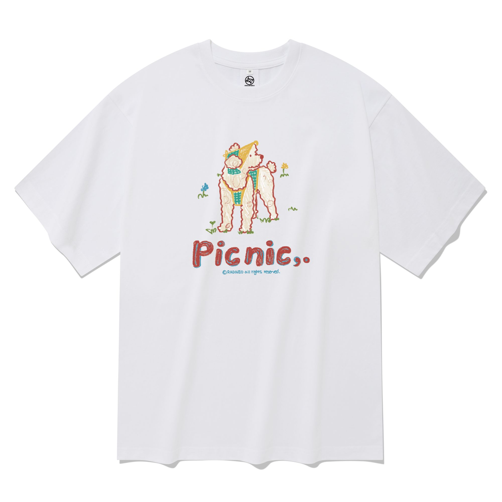 [RADINEO]★25SS★韓国人気★PICNIC SHORT SLEEVE T-SHIRT MUSINSA公式 | RADINEO Picnic Short Sleeve T-Shirt White