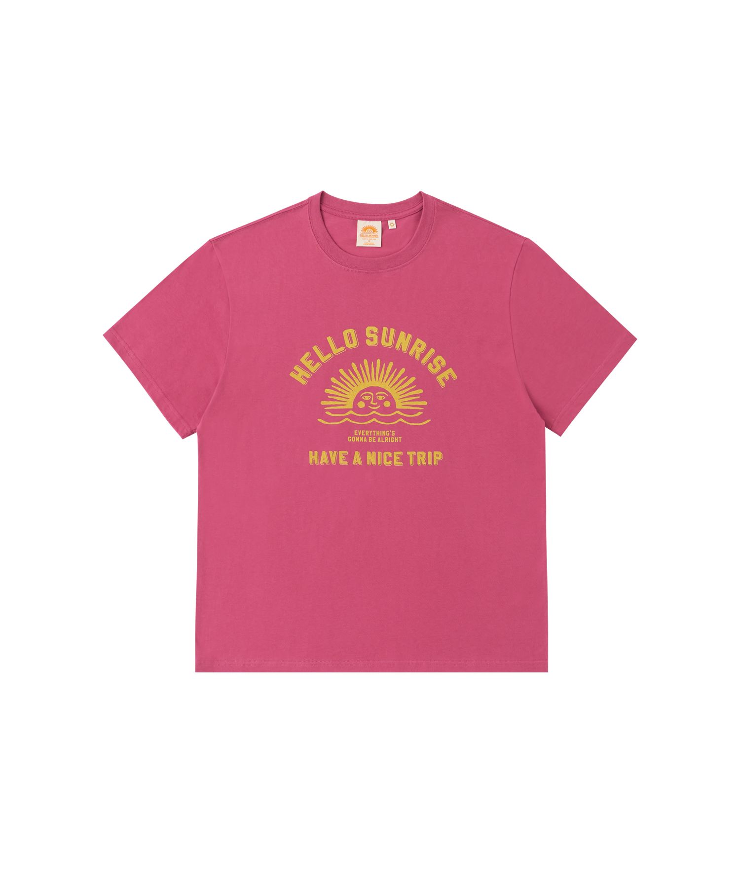 HELLO■HS VTG Arch Logo Tee_Charcoal 헬로 선라이즈 HS VTG ARCH LOGO TEE-CHARCOAL