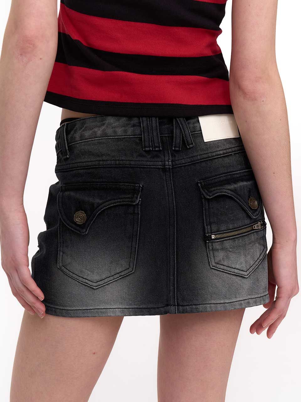 ◆2000Archives◆ EMBOSSED DENIM SKIRT BLACK 2A25D2SK01BK MUSINSA | 2000ARCHIVES EMBOSSED DENIM SKIRT (BLACK)