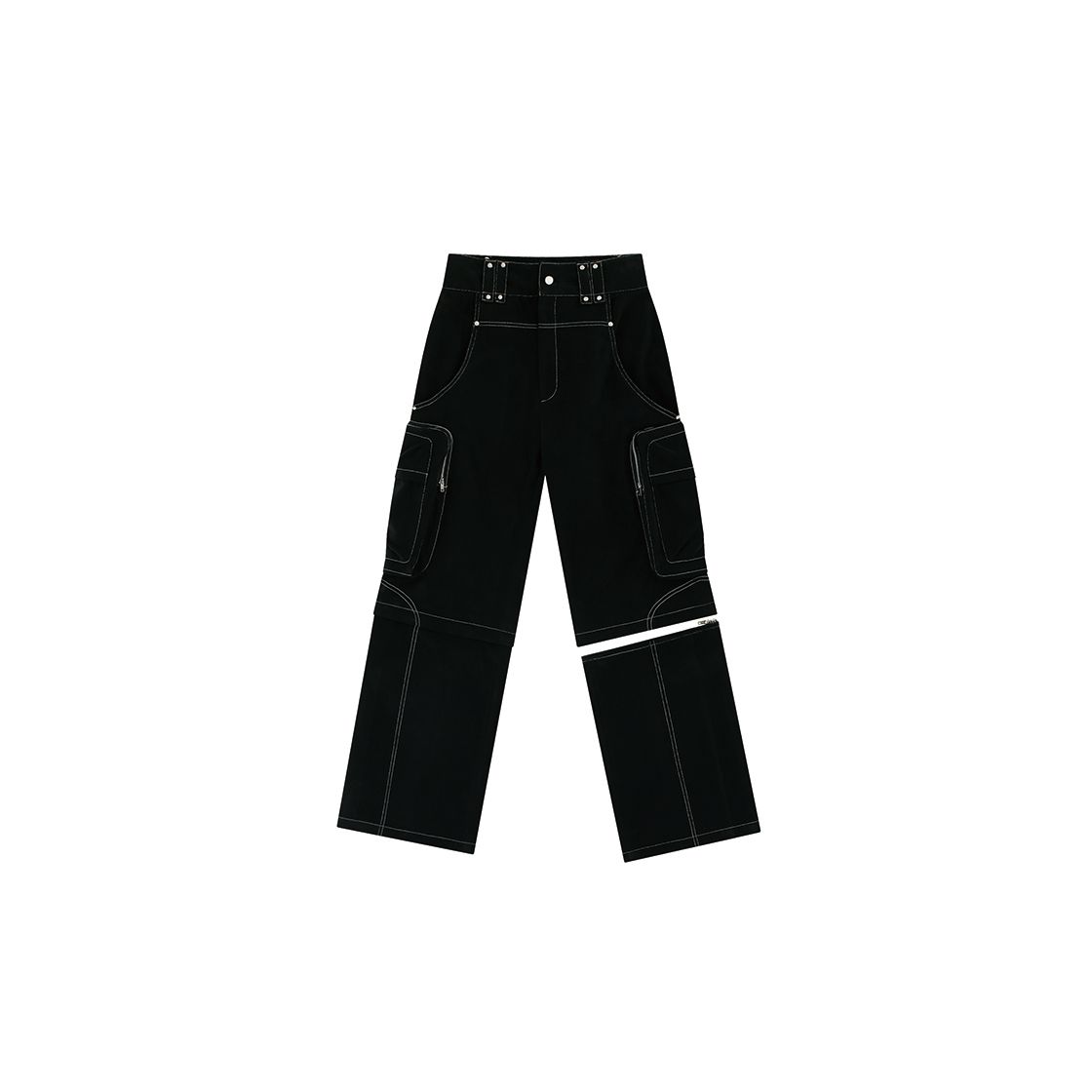 【KASHIKO】Detachable Cargo Pants Black MUSINSA | KASHIKO Detachable Cargo Pants Black