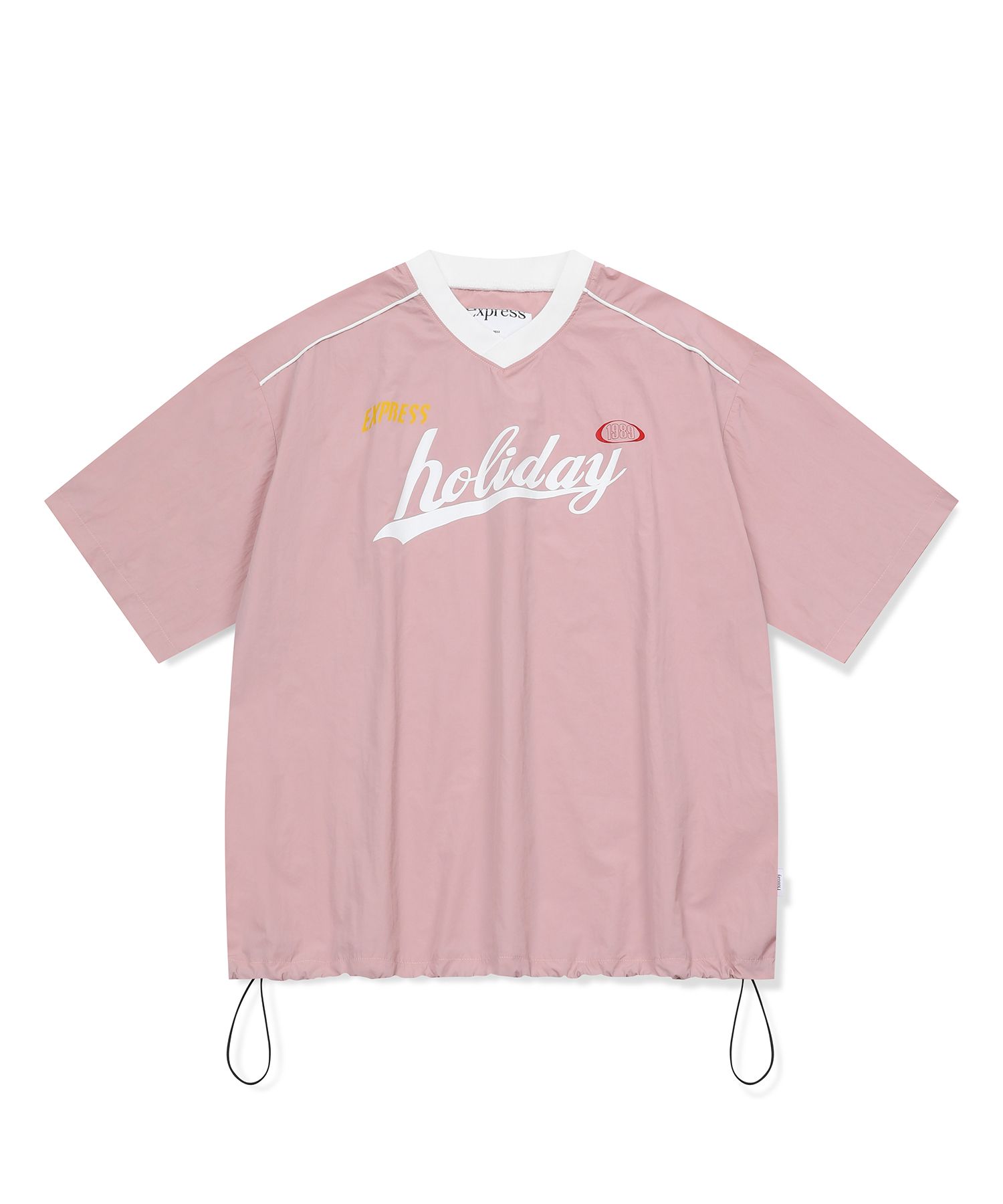 MUSINSA | EXPRESS HOLIDAY Authentic Nylon Half T-Shirt_Dusty Pink