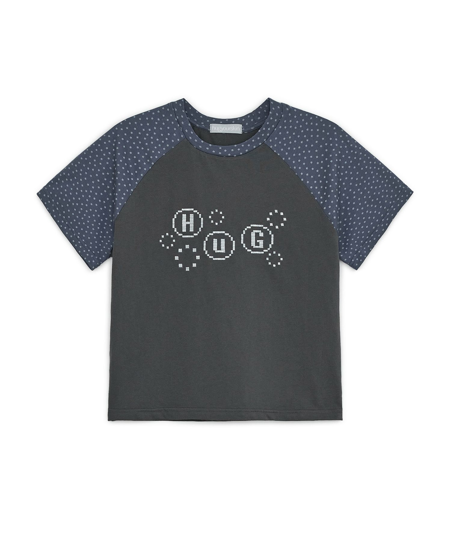 【HUG YOUR SKIN】Korilakkuma raglan T shirt Hug Your Skin Korilakkuma Dot Raglan T-shirt White on