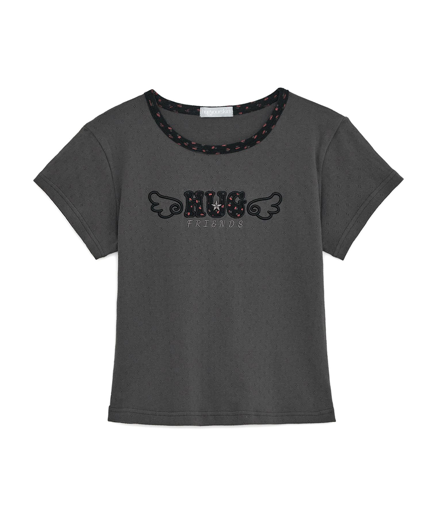 Tシャツ・カットソー [hug your skin] Star stitched top  (3 color) MUSINSA