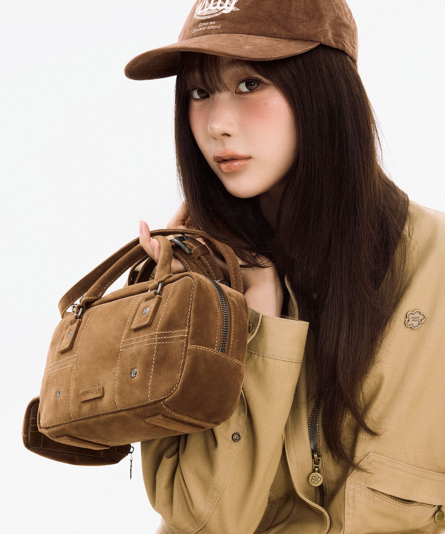 MUSINSA公式 | WACKY WILLY ウィメンズスクエアバッグブラウン
