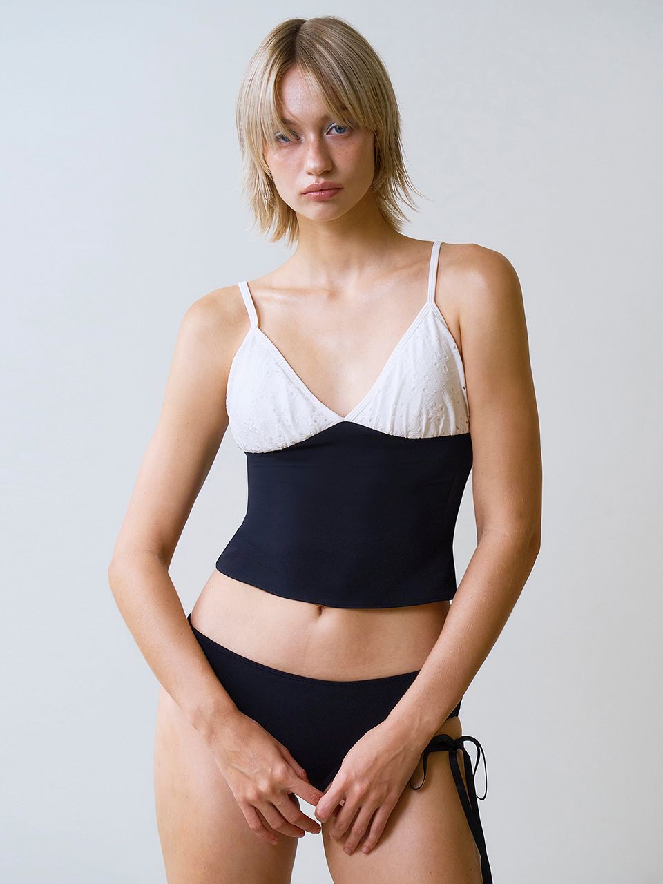 ビキニ VINAJ Lace Triangle Half-Top Bikini Bra 5BJH1633 MUSINSA | VINAJ Lace Triangle Half Top Bikini Bra - Black