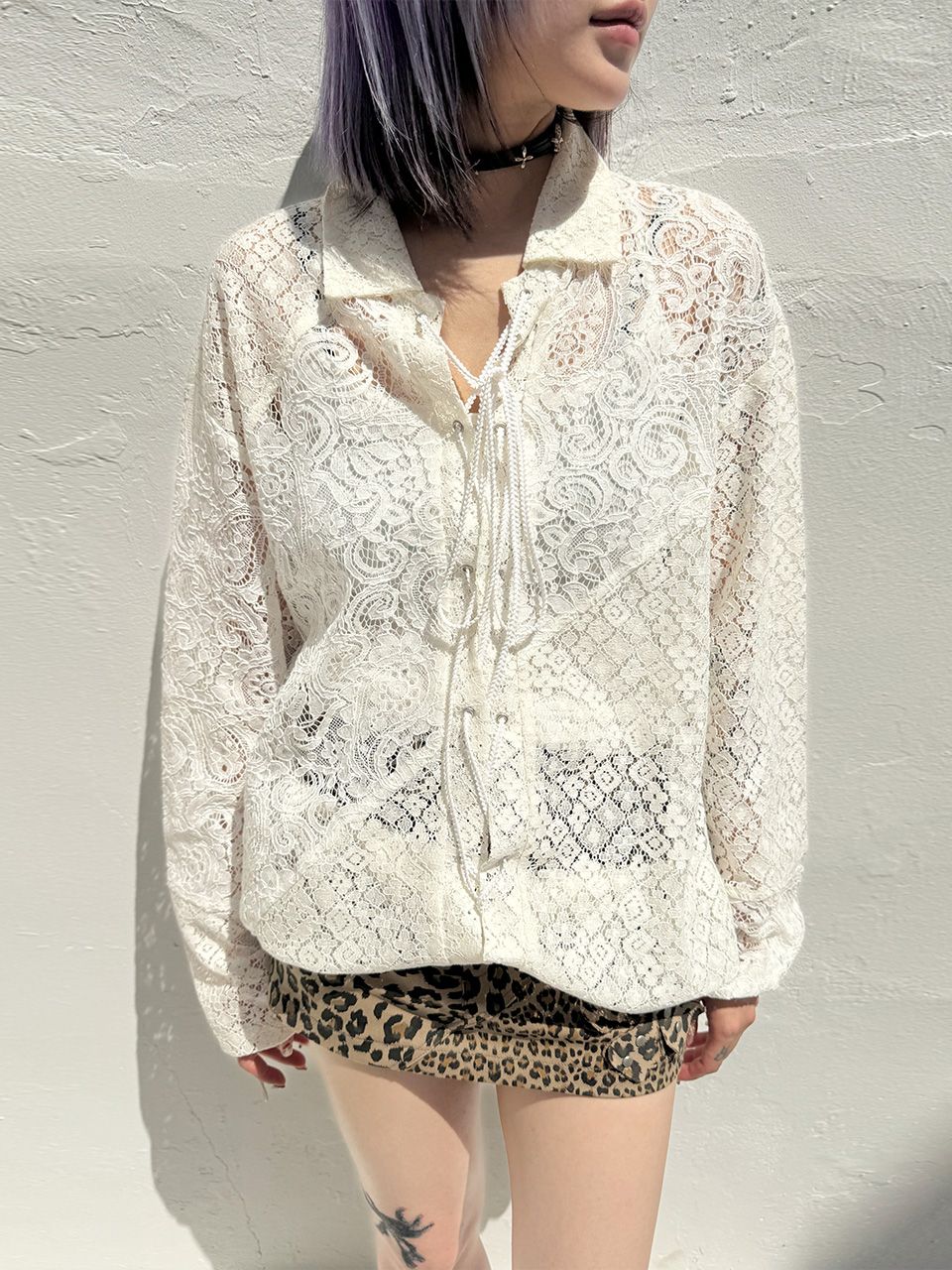 【美品】LACE COMBI HALF SLEEVE JACKET SHIRT LACE COMBI HALF SLEEVE JACKET SHIRT