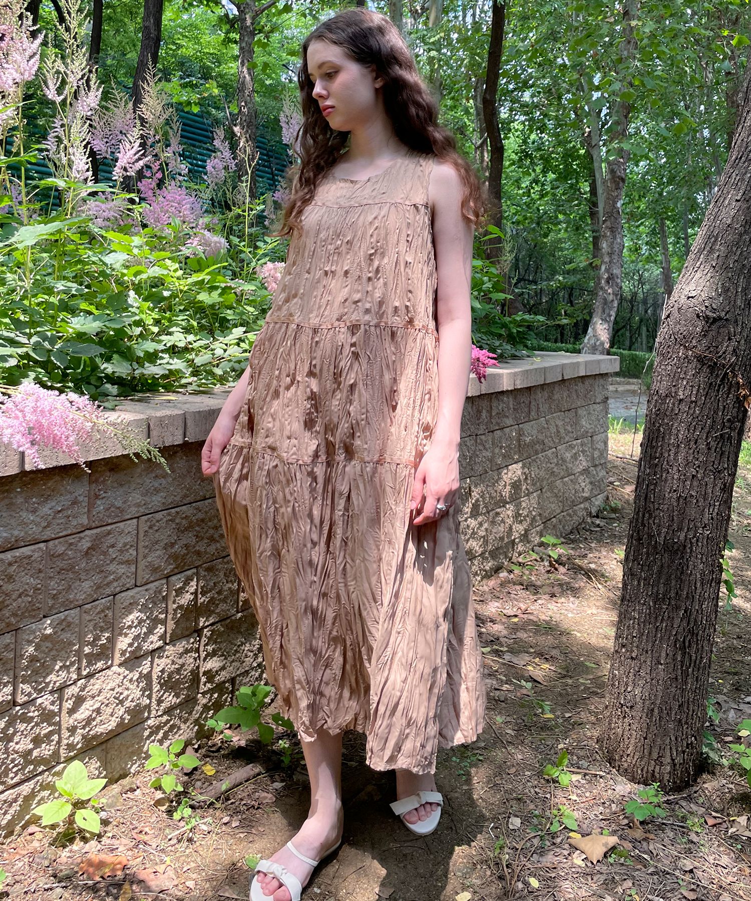 MAISON MARAIS ♥ Tied Square Maxi Dress /追跡付 Shop Maxi Dresses at MUSINSA