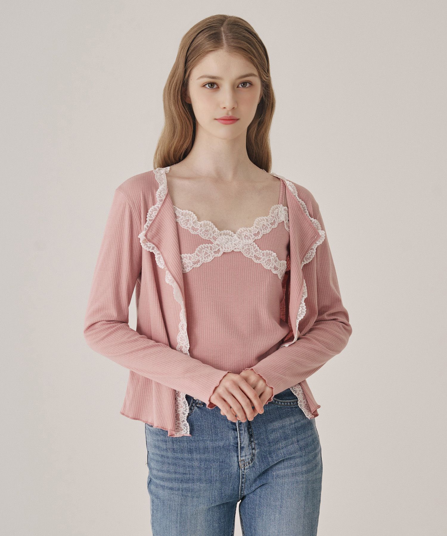 BUSTIER SET SUPER SOFT CARDIGAN AMERI｜Ameri BUSTIER SET SUPER  