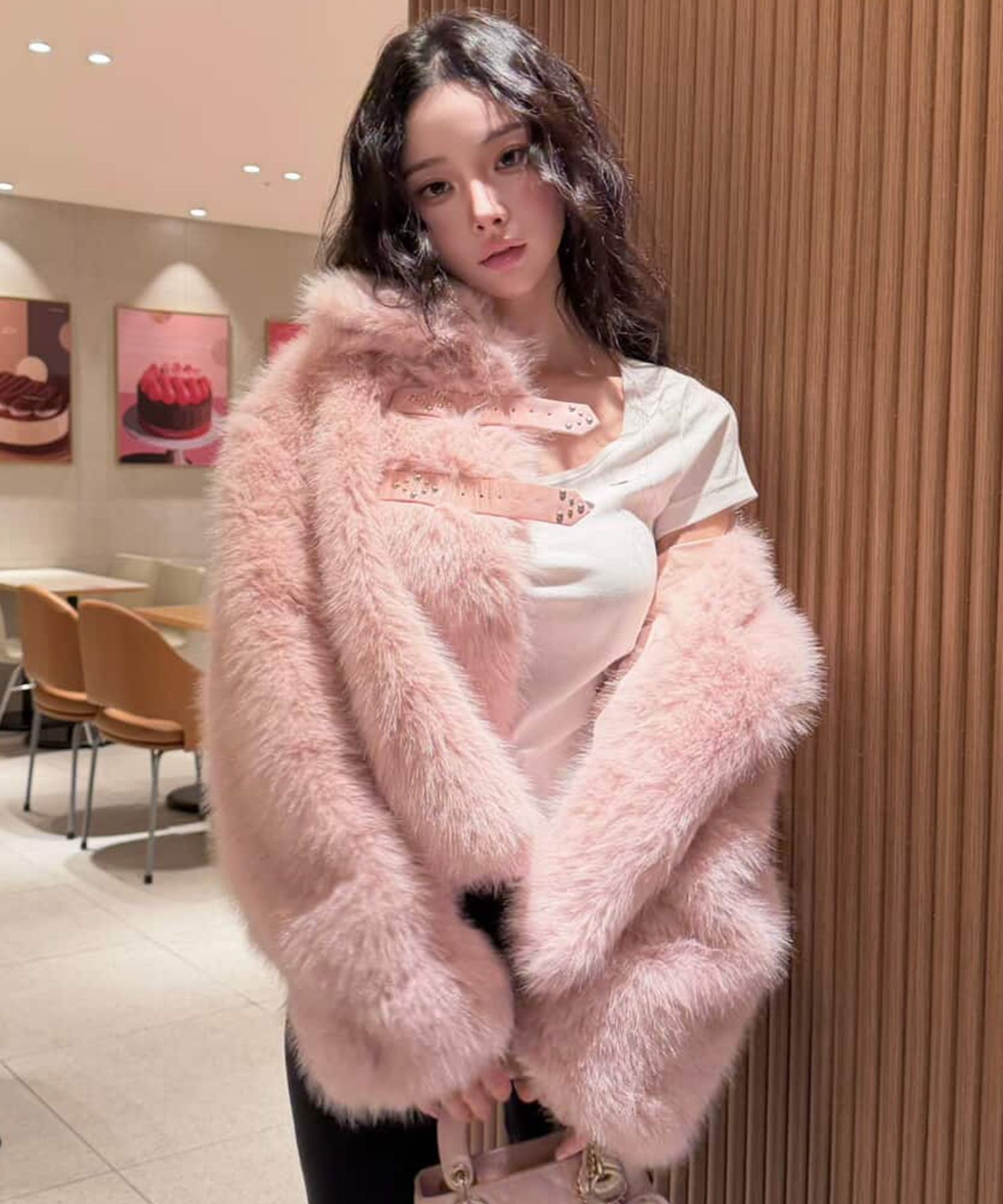 MUSINSA公式 | ILLIGO パピーショートファージャケットピンク