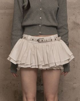 MUSINSA公式 | KHAKIPOINT Cancan Skirt Pants (ivory)